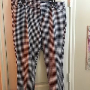 NWOT Gingham Black & White Pixie Pants
